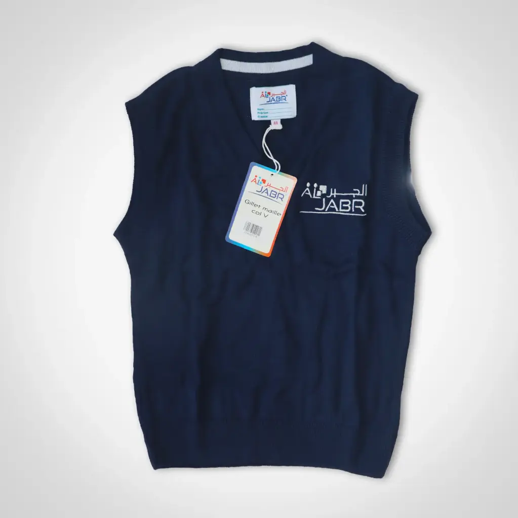 GILET MAILLE COL V  AJ